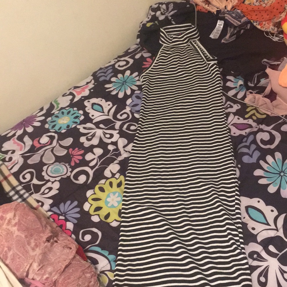 Black and White Body Con Dress